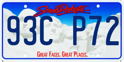 SD license plate 93CP72