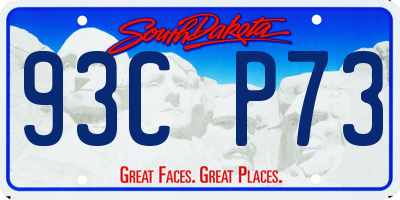 SD license plate 93CP73