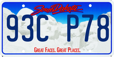 SD license plate 93CP78