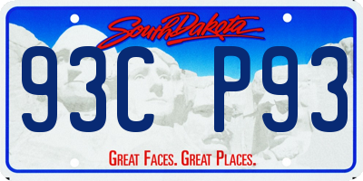 SD license plate 93CP93