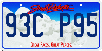 SD license plate 93CP95