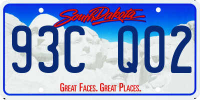 SD license plate 93CQ02