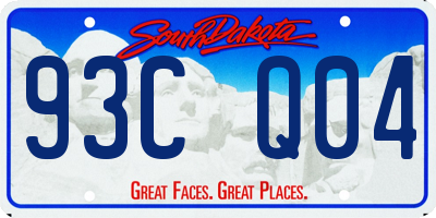 SD license plate 93CQ04