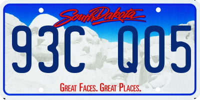 SD license plate 93CQ05