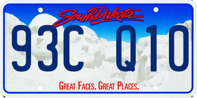 SD license plate 93CQ10