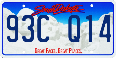 SD license plate 93CQ14