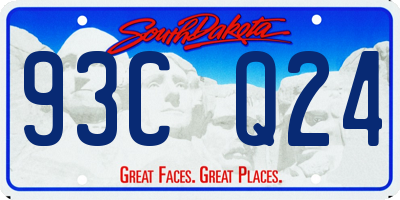 SD license plate 93CQ24