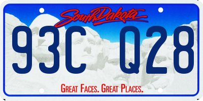 SD license plate 93CQ28