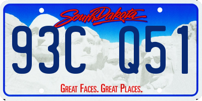 SD license plate 93CQ51