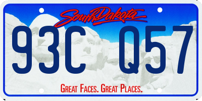 SD license plate 93CQ57
