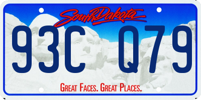 SD license plate 93CQ79