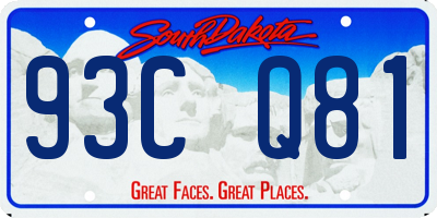 SD license plate 93CQ81