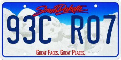 SD license plate 93CR07