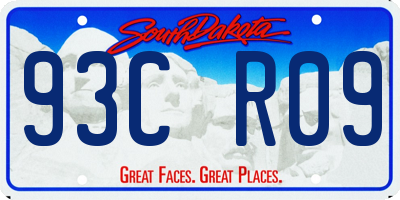 SD license plate 93CR09