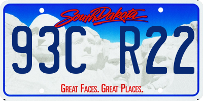 SD license plate 93CR22