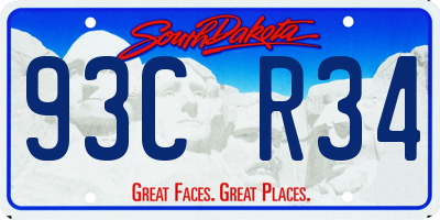 SD license plate 93CR34