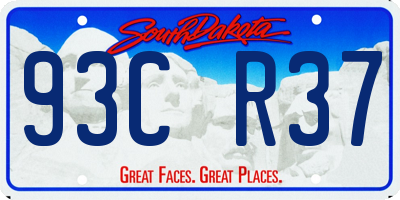 SD license plate 93CR37