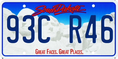 SD license plate 93CR46