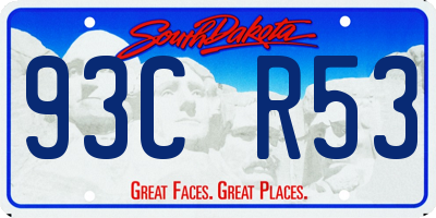 SD license plate 93CR53