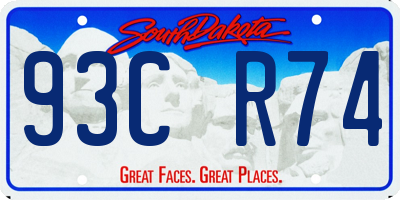 SD license plate 93CR74