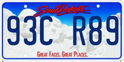 SD license plate 93CR89