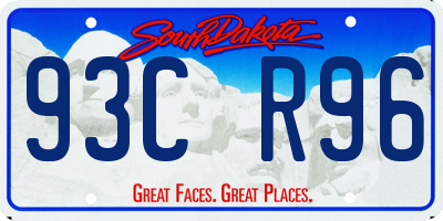 SD license plate 93CR96