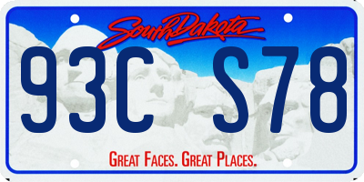 SD license plate 93CS78