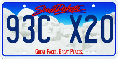 SD license plate 93CX20