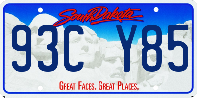 SD license plate 93CY85