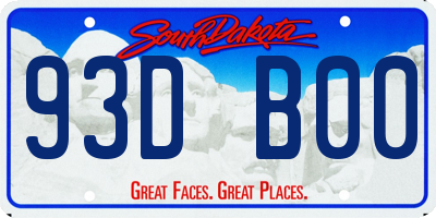SD license plate 93DB00