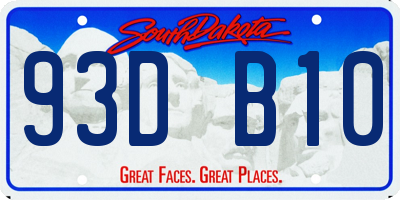 SD license plate 93DB10