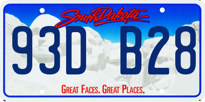 SD license plate 93DB28