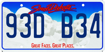 SD license plate 93DB34