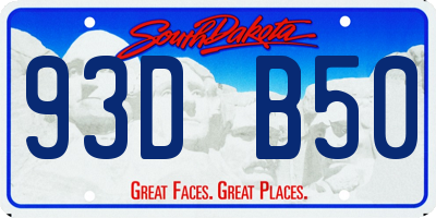 SD license plate 93DB50