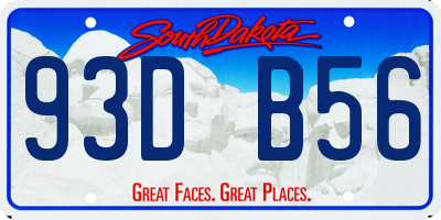SD license plate 93DB56