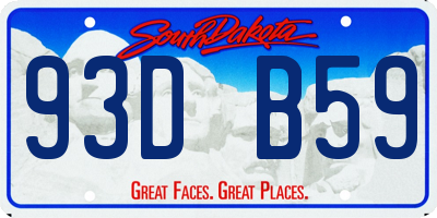 SD license plate 93DB59