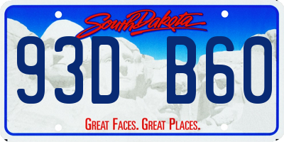 SD license plate 93DB60