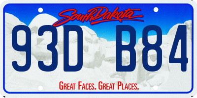 SD license plate 93DB84