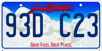 SD license plate 93DC23