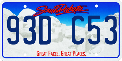 SD license plate 93DC53