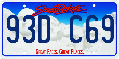 SD license plate 93DC69