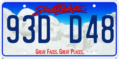 SD license plate 93DD48