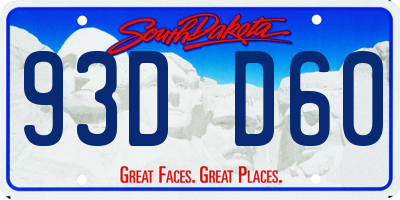 SD license plate 93DD60
