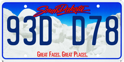 SD license plate 93DD78