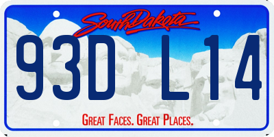 SD license plate 93DL14