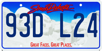 SD license plate 93DL24