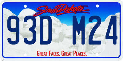 SD license plate 93DM24