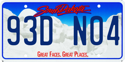 SD license plate 93DN04