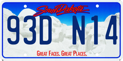 SD license plate 93DN14