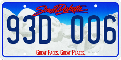 SD license plate 93DO06